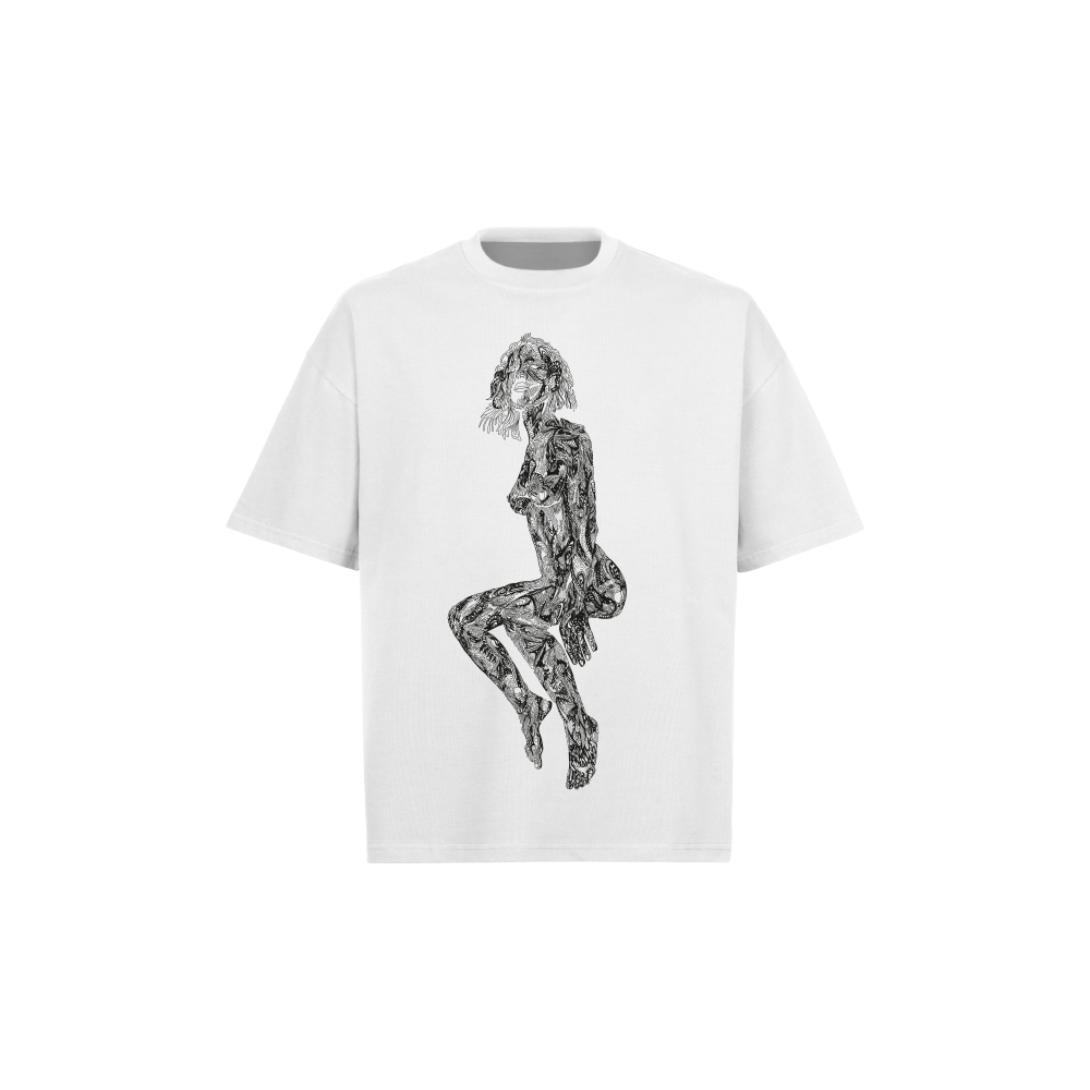 Eternal Lines: 'Moon Goddess' Oversized Boxy Tee