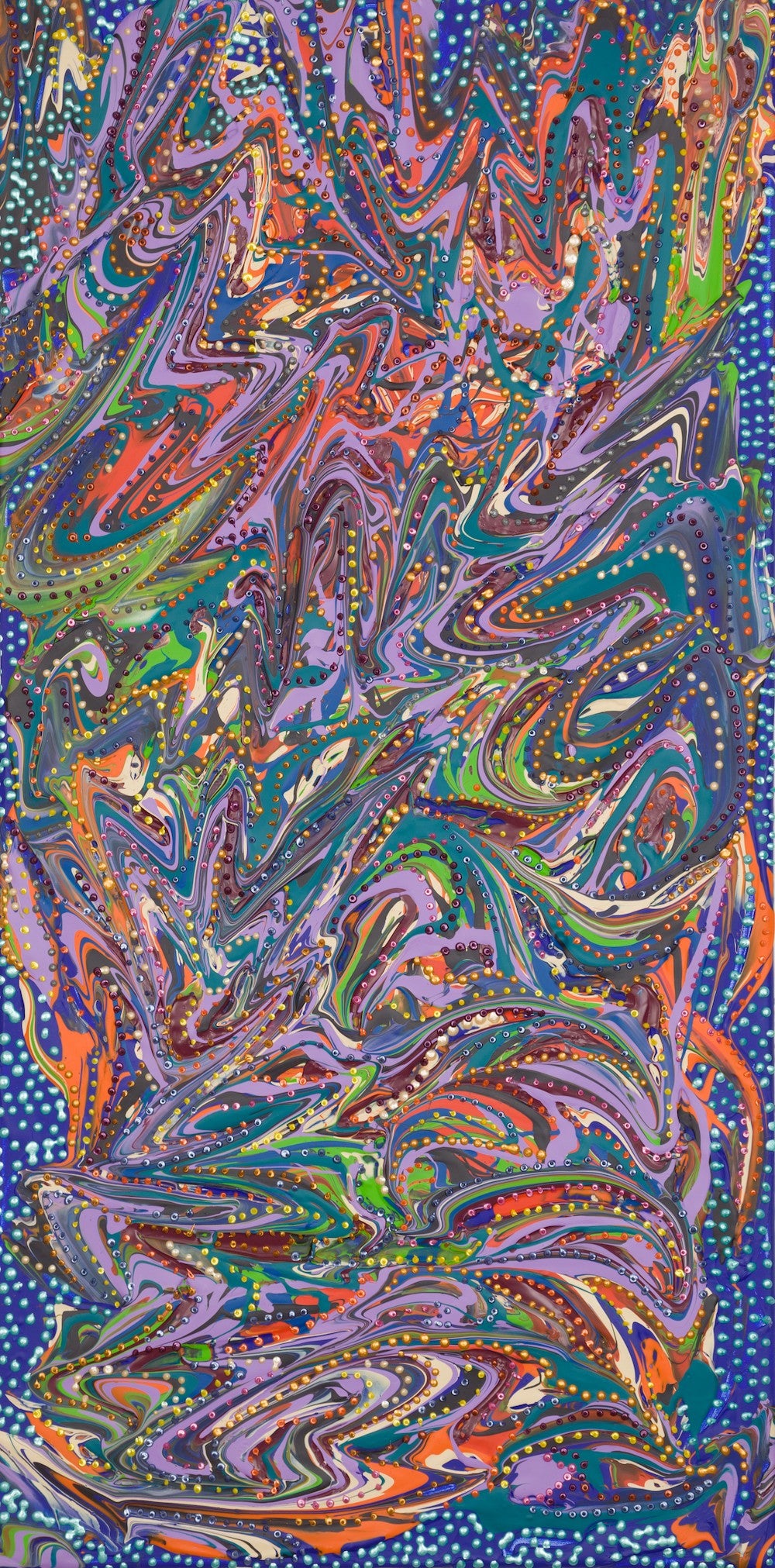 'Purple Dragon' Acrylic on Canvas 50x100