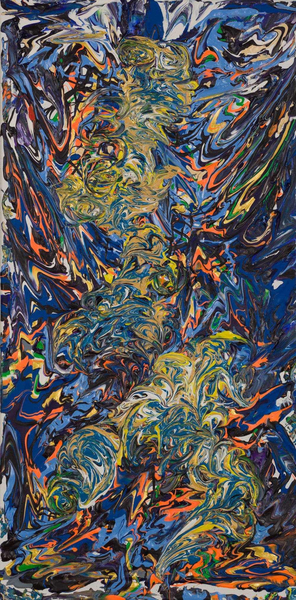 'Oceanic Titans' Acrylic on Canvas 50x100