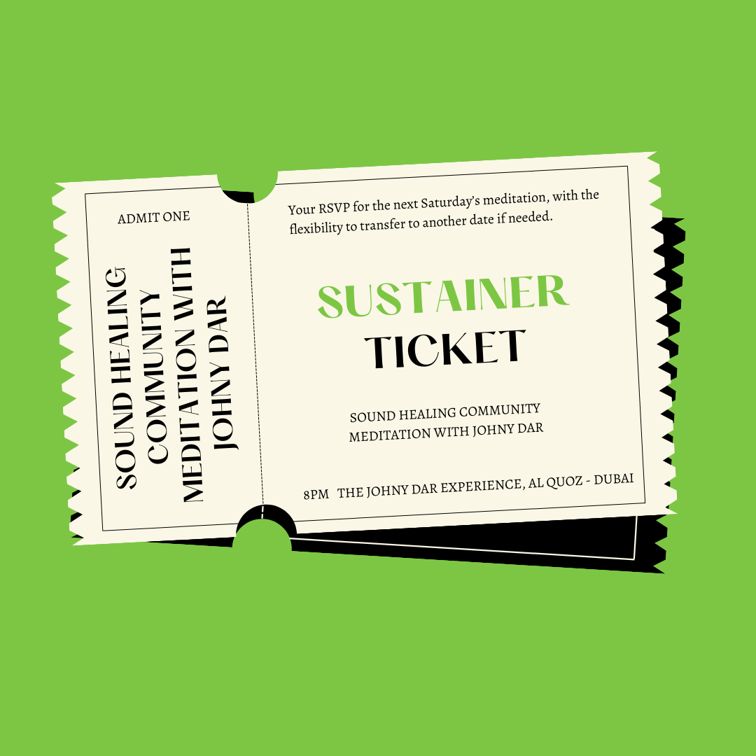 TEMPORARILY PAUSED !!! SATURDAY - Ticket for Sound Healing Community Meditation with Johny Dar