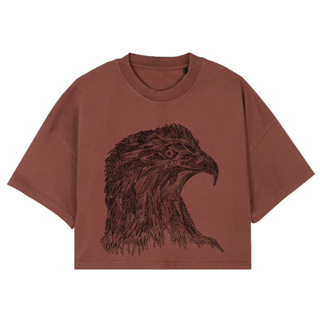 'Eagle'' Cropped Oversized T-Shirt