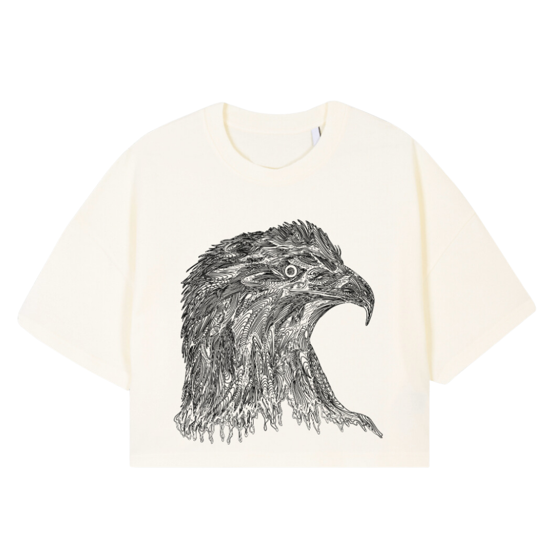 'Eagle'' Cropped Oversized T-Shirt