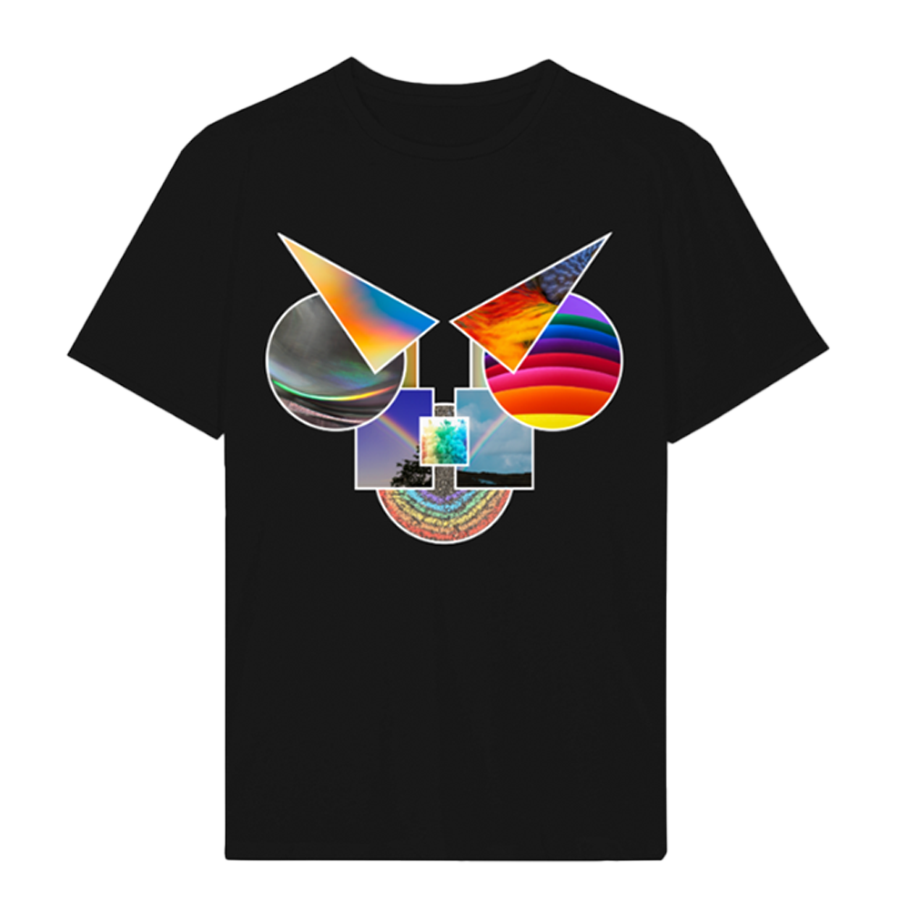 'Rainbow' Regular Organic Cotton T-Shirt Black & White