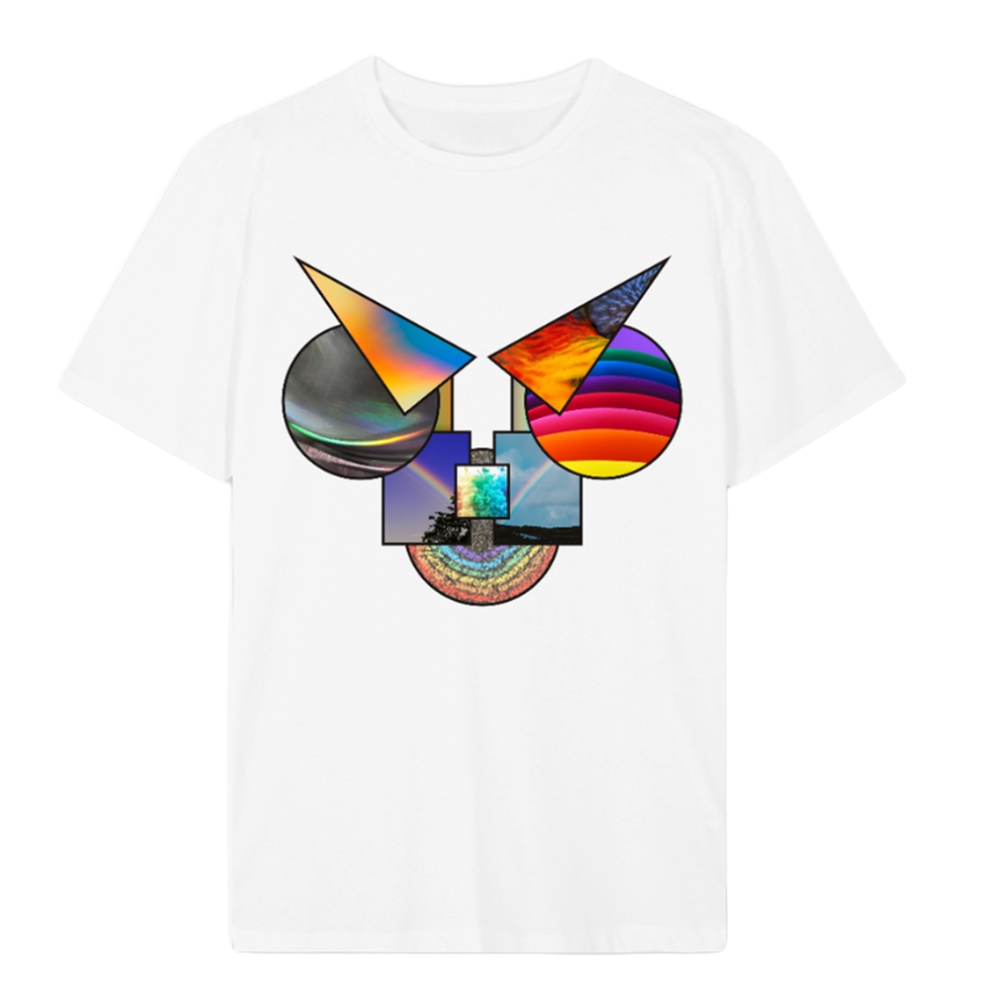 'Rainbow' Regular Organic Cotton T-Shirt Black & White
